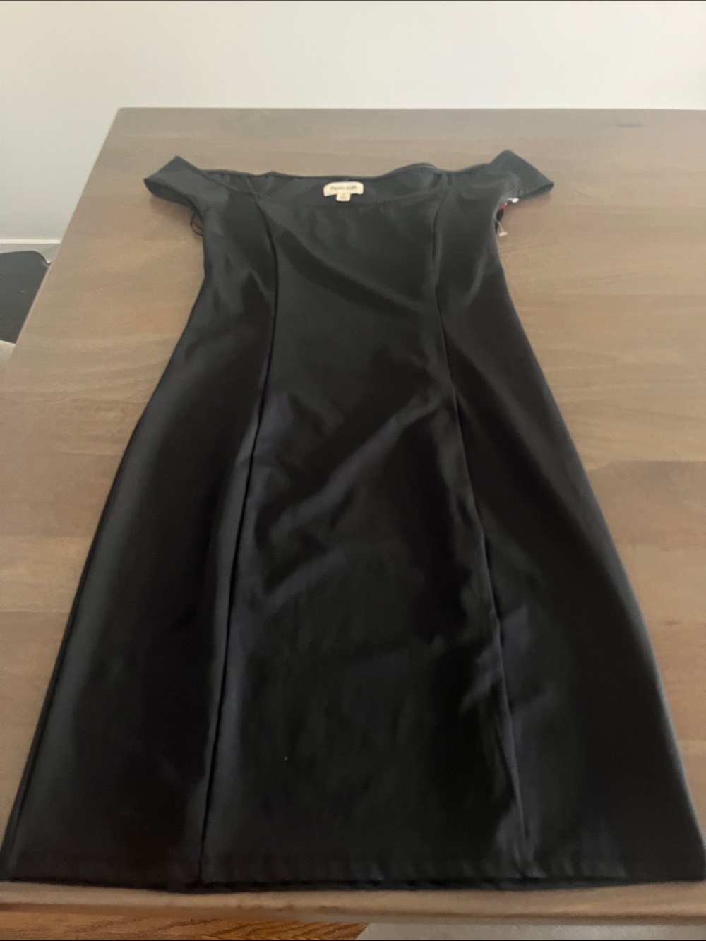 Black Cap-Sleeve A-Line Mini Dress - Women Sz S